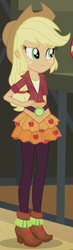 Size: 254x866 | Tagged: safe, screencap, applejack, equestria girls, friendship games, outfit catalog, solo
