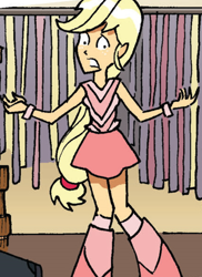 Size: 432x595 | Tagged: safe, idw, applejack, equestria girls, spoiler:comic, outfit catalog, solo