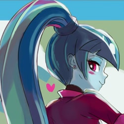 Size: 1222x1222 | Tagged: safe, artist:paradoxbroken, sonata dusk, equestria girls, rainbow rocks, cropped, heart, solo