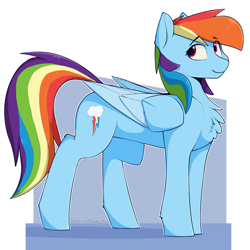 Size: 3780x3780 | Tagged: safe, artist:renderpoint, derpibooru import, rainbow dash, pegasus, pony, chest fluff, female, mare, solo