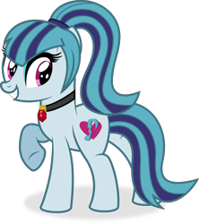 Size: 6789x7655 | Tagged: safe, artist:8-notes, sonata dusk, equestria girls, absurd resolution, equestria girls ponified, ponified, ponyscape, raised hoof, simple background, solo, transparent background, vector