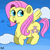 Size: 2000x2000 | Tagged: safe, artist:an-honest-appul, fluttershy, pegasus, pony, music notes, newbie artist training grounds, solo