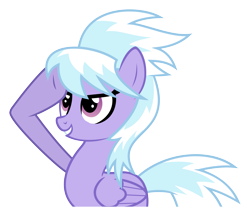 Size: 3031x2620 | Tagged: safe, artist:puetsua, edit, cloudchaser, rainbow dash salutes, recolor, salute, simple background, transparent background, vector