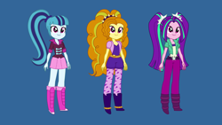 Size: 1920x1080 | Tagged: safe, artist:khuzang, adagio dazzle, aria blaze, sonata dusk, equestria girls, rainbow rocks, clothes, puppet, simple background, skirt, the dazzlings