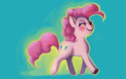 Size: 1233x781 | Tagged: safe, artist:blu-red, pinkie pie, earth pony, pony, artifact, female, mare, pink coat, pink mane, solo