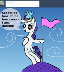 Size: 1024x1143 | Tagged: safe, artist:platinumdrop, rarity, pony, unicorn, ask, darling, hat, hypnosis, hypnotized, request, solo, tumblr, tumblr:ask-platinumdrop