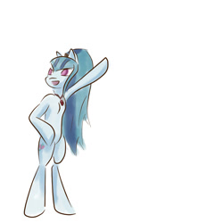 Size: 1500x1500 | Tagged: safe, artist:ponyforhire, sonata dusk, pony, bipedal, simple background, solo