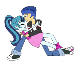 Size: 632x522 | Tagged: safe, artist:mrassi1000, flash sentry, sonata dusk, equestria girls, clothes, female, male, senata, shipping, skirt, straight