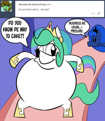 Size: 576x662 | Tagged: safe, artist:pembroke, princess celestia, princess luna, alicorn, pony, crossover, dude not funny, meme, overused meme, sonic the hedgehog (series), stickluna, thiklestia, ugandan knuckles, why