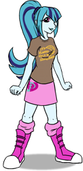 Size: 414x852 | Tagged: safe, artist:quoting_mungo, sonata dusk, equestria girls, boots, clothes, food, ponytail, shirt, skirt, socks, sonataco, t-shirt, taco, wingding eyes