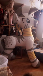 Size: 2592x4608 | Tagged: safe, artist:arniemkii, zecora, horse, pony, zebra, bootleg, female, hongyi, inflatable, inflatable toy, inflation, irl, mare, photo