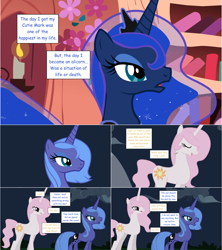 Size: 1284x1444 | Tagged: safe, artist:hakunohamikage, princess celestia, princess luna, alicorn, pony, ask, ask-princesssparkle, pink-mane celestia, s1 luna, tumblr