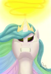 Size: 2174x3154 | Tagged: safe, princess celestia, alicorn, pony, magic, solo