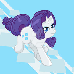 Size: 1024x1024 | Tagged: safe, artist:yoshimarsart, rarity, pony, unicorn, deviantart watermark, obtrusive watermark, solo, watermark