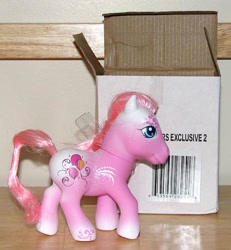 Size: 510x553 | Tagged: safe, pinkie pie, g3, irl, my little pony fair, photo, ponycon, solo, toy