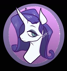 Size: 1515x1616 | Tagged: safe, artist:incapacitatedvixen, rarity, pony, unicorn, bust, female, looking at you, mare, portrait, solo