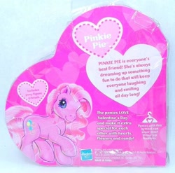 Size: 598x591 | Tagged: safe, pinkie pie, g3, back card, backcard, irl, photo, solo, valentine's day