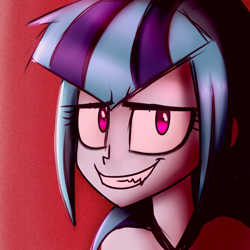 Size: 1000x1000 | Tagged: safe, artist:wubcakeva, sonata dusk, equestria girls, clothes, female, solo, two toned hair