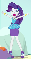 Size: 512x959 | Tagged: safe, screencap, rarity, better together, equestria girls, rollercoaster of friendship, cropped, high heels, screaming, shoes, solo