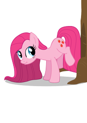 Size: 744x1052 | Tagged: safe, artist:melodialglitz, pinkie pie, earth pony, pony, magical mystery cure, applebucking, pinkamena diane pie, scrunchy face, simple background, solo, swapped cutie marks, transparent background, vector