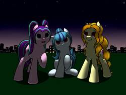 Size: 1799x1358 | Tagged: safe, artist:neuro, adagio dazzle, aria blaze, sonata dusk, equestria girls, rainbow rocks, equestria girls ponified, ponified, the dazzlings