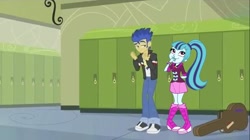 Size: 800x448 | Tagged: safe, edit, edited screencap, screencap, flash sentry, sonata dusk, equestria girls, friendship games, rainbow rocks, comforting flash sentry, male, meme, senata, shipping, straight