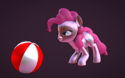 Size: 3840x2400 | Tagged: safe, artist:creatorofpony, artist:lavik1988, pinkie pie, earth pony, pony, 3d, beach ball, blender, solo