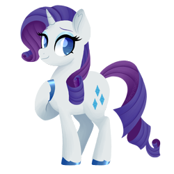 Size: 1500x1500 | Tagged: safe, artist:fannytastical, part of a set, rarity, pony, unicorn, cute, hoof on chest, simple background, solo, sticker, transparent background