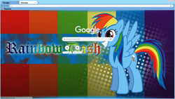 Size: 728x410 | Tagged: safe, derpibooru import, rainbow dash, pegasus, pony, google chrome, solo, theme