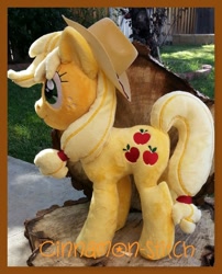 Size: 806x1000 | Tagged: safe, artist:cinnamon-stitch, applejack, commission, irl, photo, plushie, solo