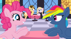 Size: 2024x1118 | Tagged: safe, artist:darkfire036, artist:grapefruitface1, artist:selenaede, derpibooru exclusive, derpibooru import, evil pie hater dash, pinkie pie, rainbow dash, oc, oc:caramel swirl, oc:ola tiger, earth pony, pegasus, pony, secrets and pies, base used, female, lesbian, male, pinkiehater, straight, tigerswirl