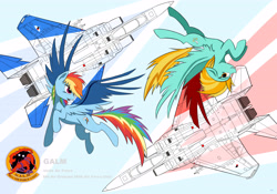 Size: 5468x3825 | Tagged: safe, artist:lth935, derpibooru import, lightning dust, rainbow dash, pegasus, pony, ace combat, ace combat zero, emblem, f-15 eagle, female, fighter plane, mare, pixy, solo wing pixy