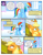 Size: 612x792 | Tagged: safe, artist:newbiespud, derpibooru import, edit, edited screencap, screencap, applejack, rainbow dash, twilight sparkle, unicorn twilight, earth pony, pegasus, pony, unicorn, comic:friendship is dragons, sonic rainboom (episode), cloud, comic, concerned, dialogue, female, freckles, hat, mare, screencap comic, worried