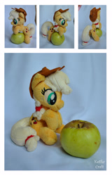 Size: 2153x3358 | Tagged: safe, artist:ketika, applejack, apple, food, irl, photo, plushie, solo