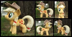 Size: 3379x1754 | Tagged: safe, artist:peruserofpieces, applejack, irl, photo, plushie, solo