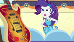 Size: 1920x1080 | Tagged: safe, screencap, rarity, better together, equestria girls, rollercoaster of friendship, bass guitar, musical instrument, solo