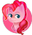 Size: 354x381 | Tagged: safe, artist:waifuyum, pinkie pie, earth pony, pony, female, mare, pink coat, pink mane, simple background, solo, transparent background