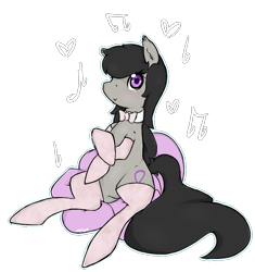 Size: 797x849 | Tagged: safe, artist:swagtavia, octavia melody, earth pony, pony, black mane, clothes, female, gray coat, mare, socks, solo