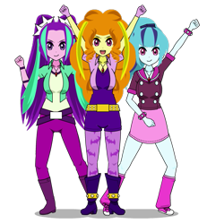 Size: 515x558 | Tagged: safe, artist:kamdenlacrosse, adagio dazzle, aria blaze, sonata dusk, equestria girls, kisekae, the dazzlings