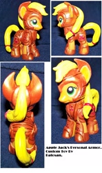 Size: 1928x3256 | Tagged: safe, artist:batosan, applejack, armor, brushable, custom, irl, photo, solo, toy