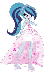 Size: 393x598 | Tagged: safe, artist:gihhbloonde, sonata dusk, equestria girls, clothes, dress, gala dress, solo