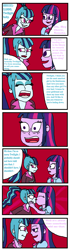 Size: 720x2520 | Tagged: safe, artist:ktd1993, sonata dusk, twilight sparkle, equestria girls, comic, female, kissing, lesbian, looking at each other, shipping, twinata