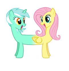 Size: 1321x1365 | Tagged: safe, fluttershy, lyra heartstrings, conjoined, fusion, lyrashy, shyra, two heads, what if, what if lyra never met bon bon