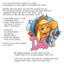 Size: 1184x1180 | Tagged: safe, artist:andypriceart, idw, applejack, big macintosh, smarty pants, earth pony, pony, spoiler:comic, spoiler:comicholiday2015, text, twas the night before christmas
