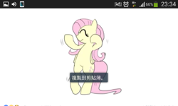 Size: 800x480 | Tagged: artist needed, safe, fluttershy, pegasus, pony, android, screenshots, solo