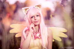 Size: 1024x683 | Tagged: safe, artist:ellychan, artist:ellychancosplay, fluttershy, human, clothes, cosplay, costume, irl, irl human, photo, solo