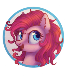 Size: 1700x2000 | Tagged: safe, artist:0okami-0ni, pinkie pie, earth pony, pony, bust, portrait, short hair