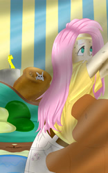 Size: 3000x4800 | Tagged: safe, artist:helgabuttercup, fluttershy, human, snake, clothes, humanized, sofa, solo
