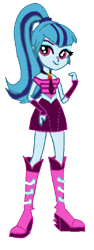 Size: 464x1236 | Tagged: safe, artist:trixiesparkle63, sonata dusk, equestria girls, rainbow rocks, boots, clothes, cute, fingerless gloves, gloves, hand on hip, high heel boots, jewelry, looking at you, necktie, pendant, ponytail, simple background, skirt, solo, transparent background