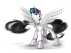 Size: 1100x825 | Tagged: safe, artist:kairaanix, octavia melody, alicorn, butterfly, earth pony, pony, alicornified, octacorn, princess, race swap